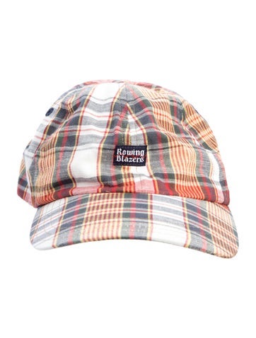 Pre-owned Rowing Blazers Plaid Print Dad Hat In White
