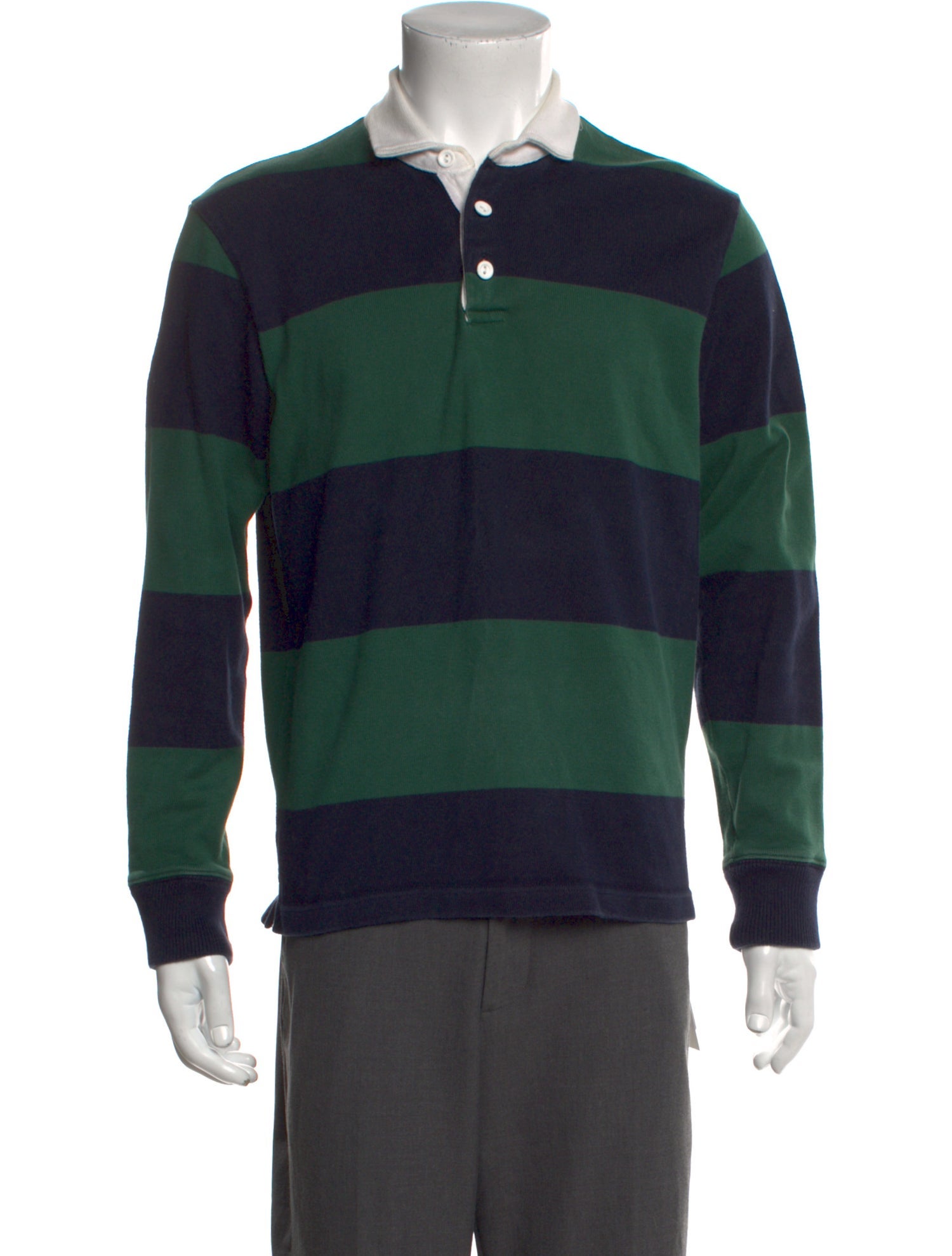 Rowing Blazers Striped Collar Polo Shirt