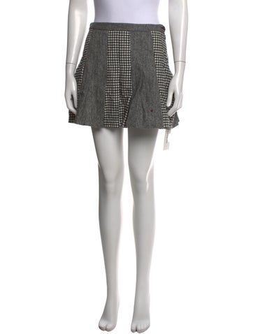 Pre-owned Rowing Blazers Wool Mini Skirt In Black