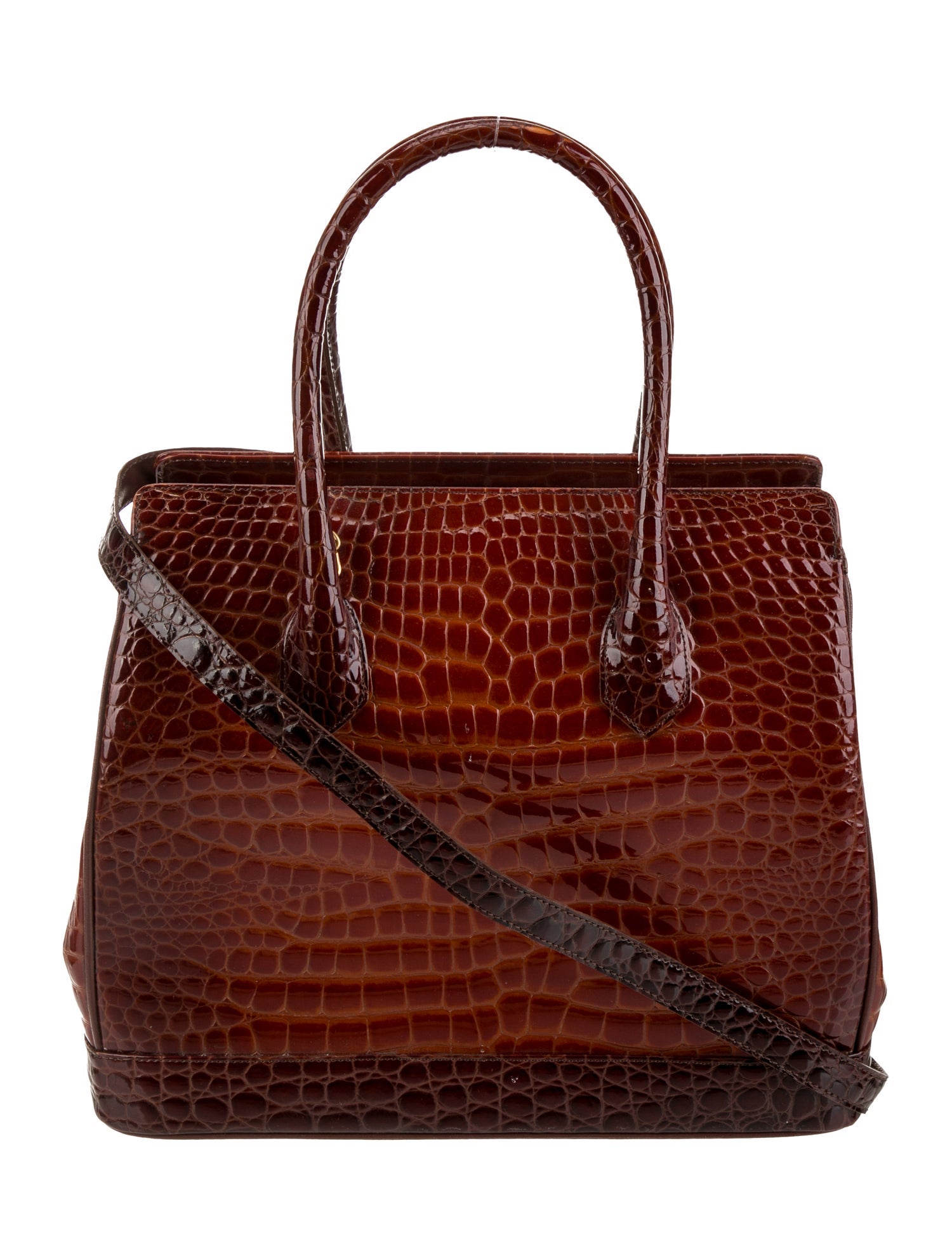 Retta Wolff Embossed Leather Top Handle Bag