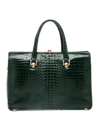 Retta Wolff Crocodile Top Handle Bag