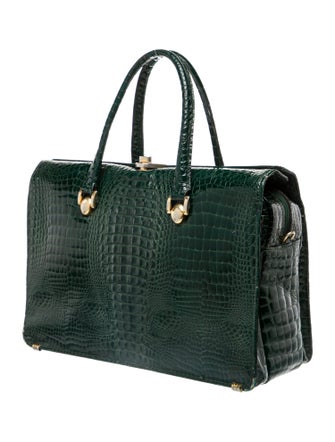 Retta Wolff Crocodile Top Handle Bag