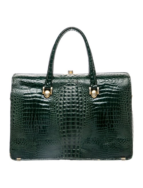 Retta Wolff Crocodile Top Handle Bag