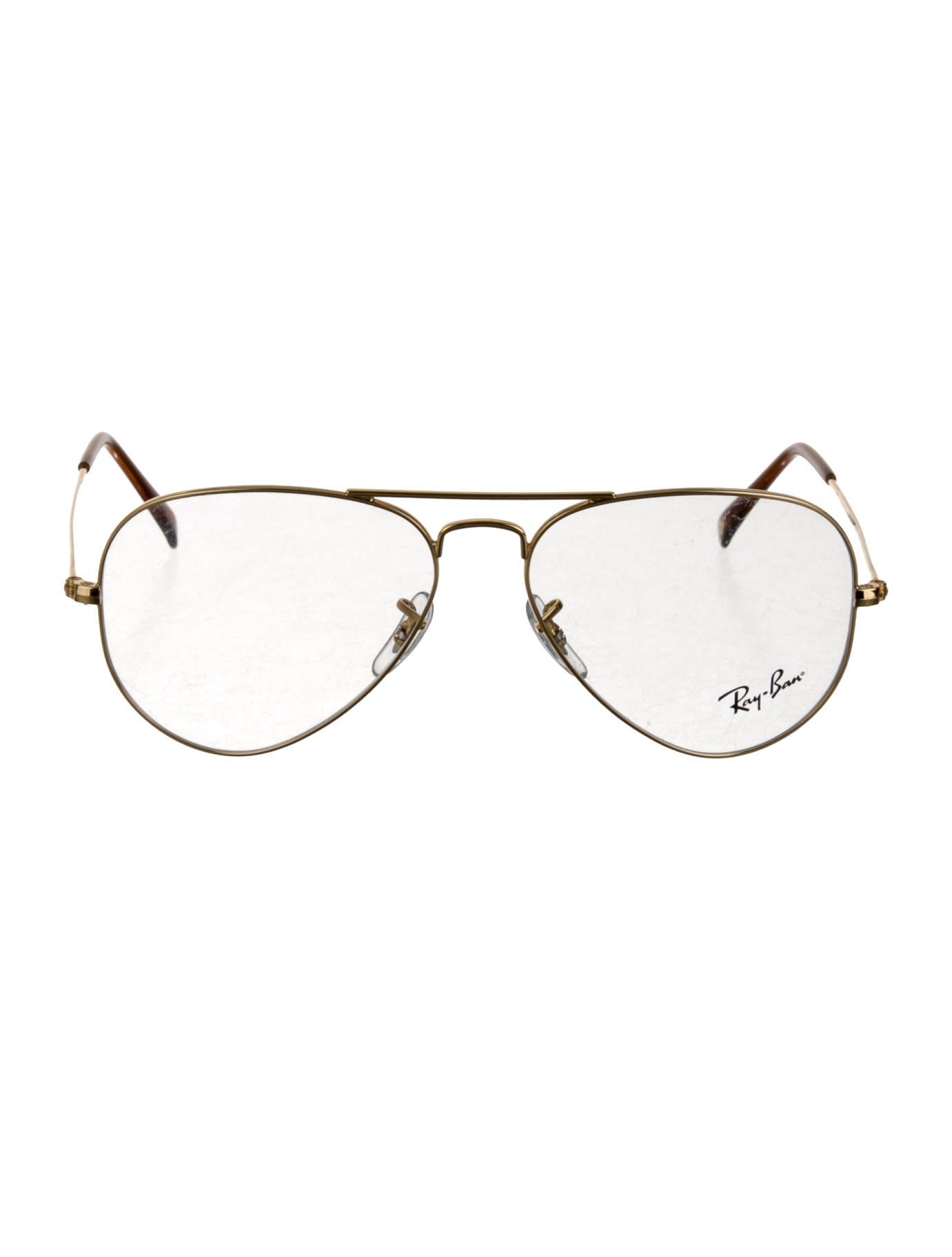 RayBan GoldTone Aviator Eyeglasses Gold Eyeglasses, Accessories