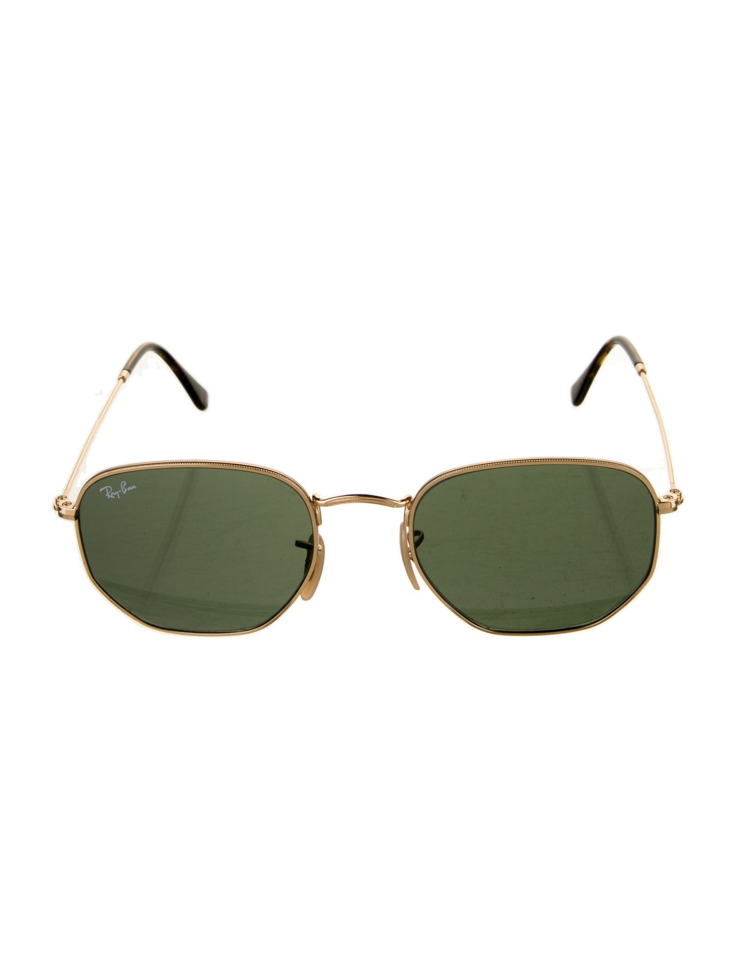 Ray-Ban Hexagonal Flat Signature Logo Sunglasses