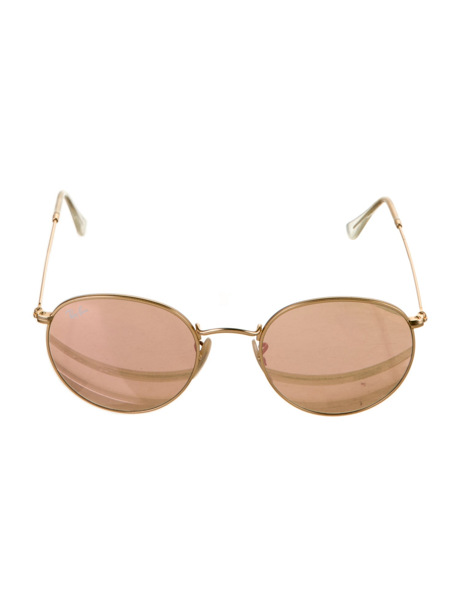 Ray-Ban Round Metal Signature Logo Sunglasses