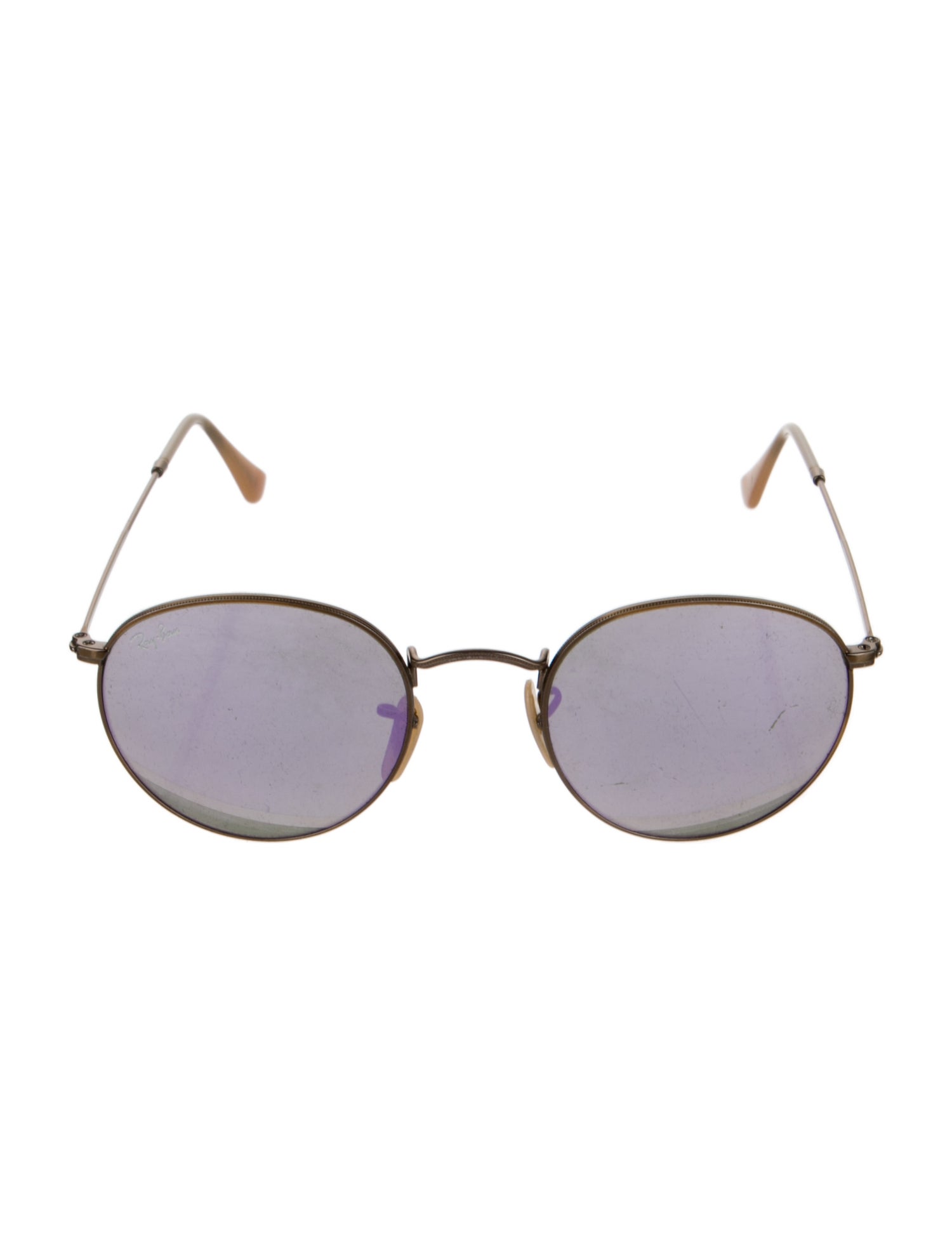 Ray-Ban Round Metal Signature Logo Sunglasses