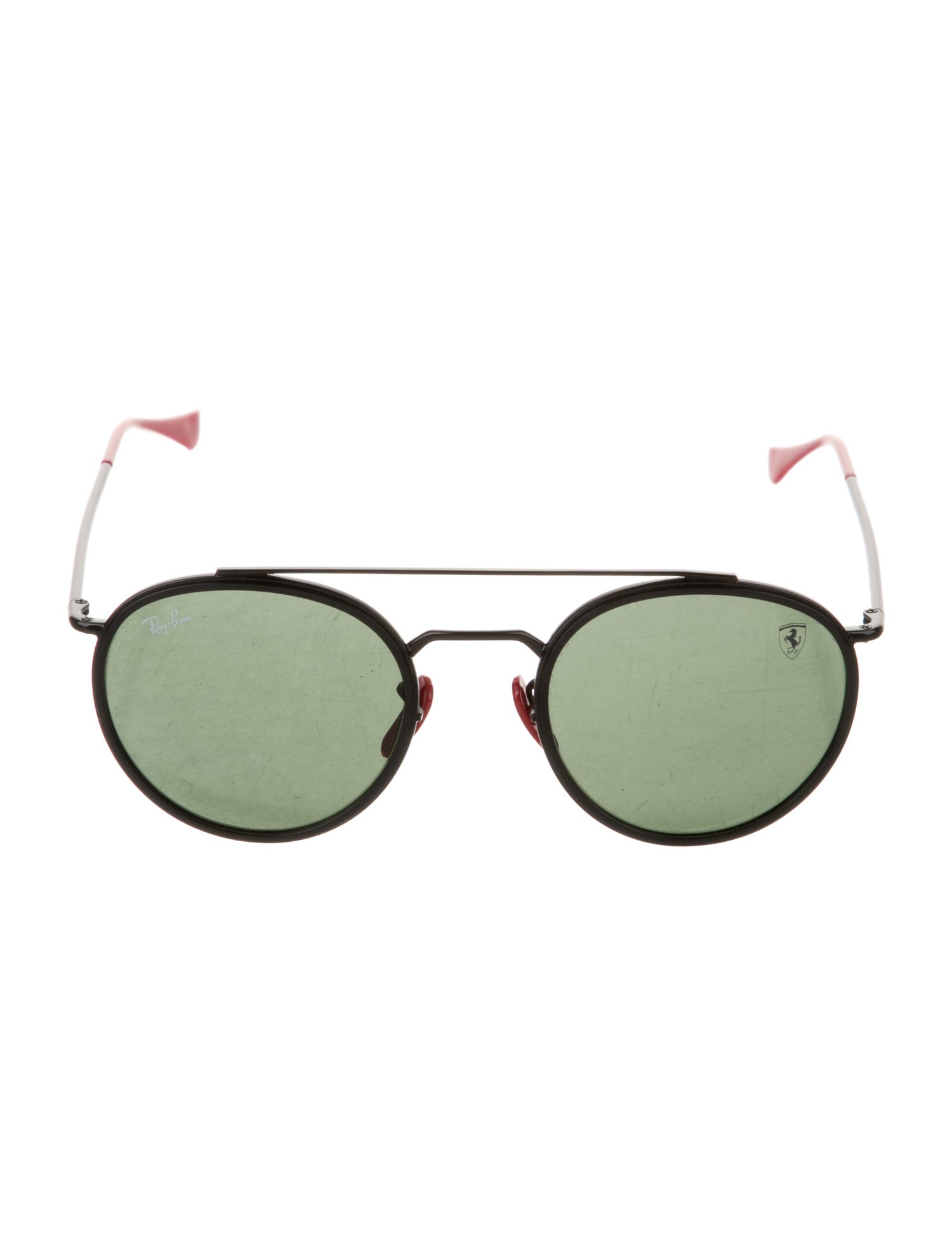Ray Ban x Scuderia Ferrari Round Tinted Sunglasses