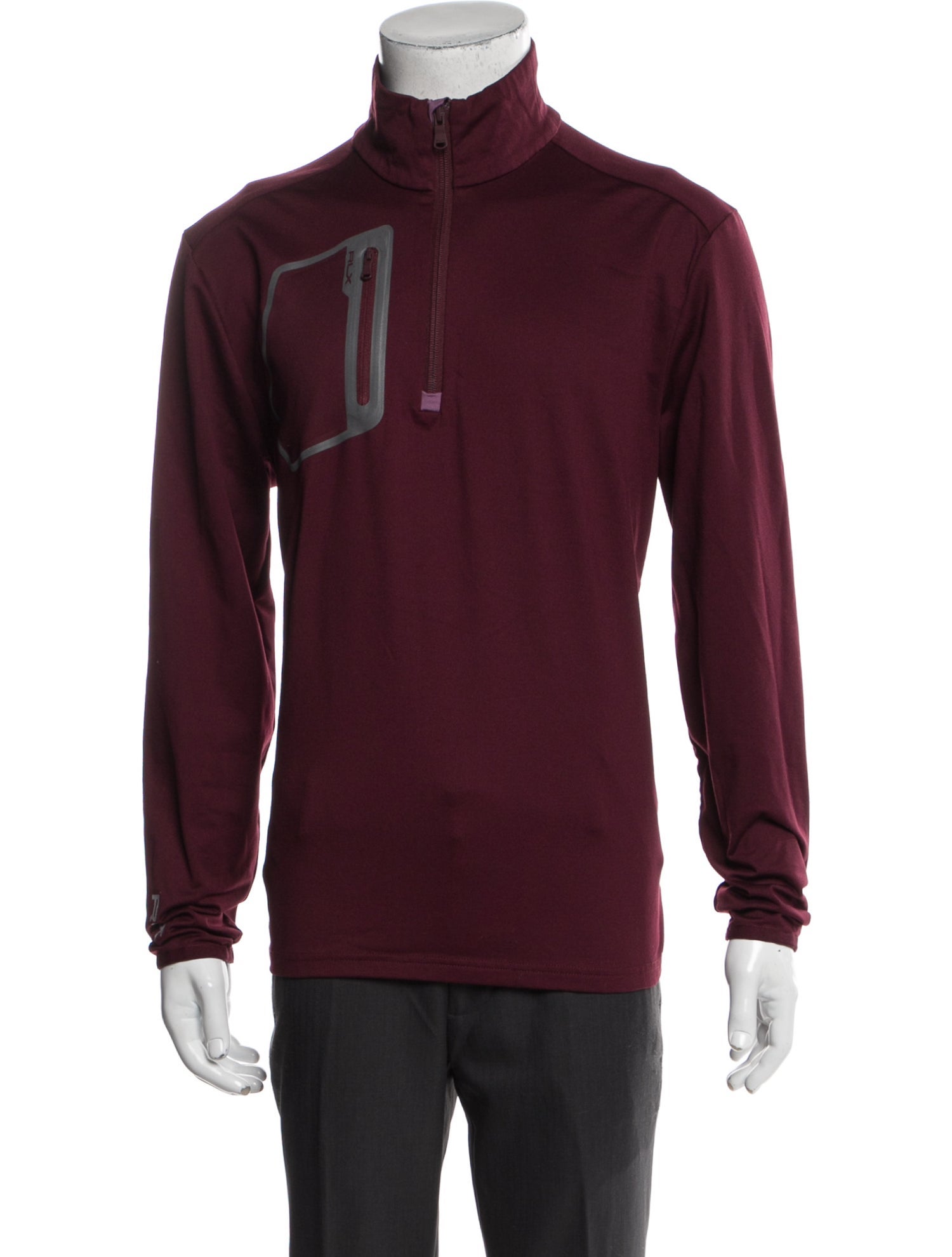 RLX by Ralph Lauren Colorblock Pattern Turtleneck Polo Sweater