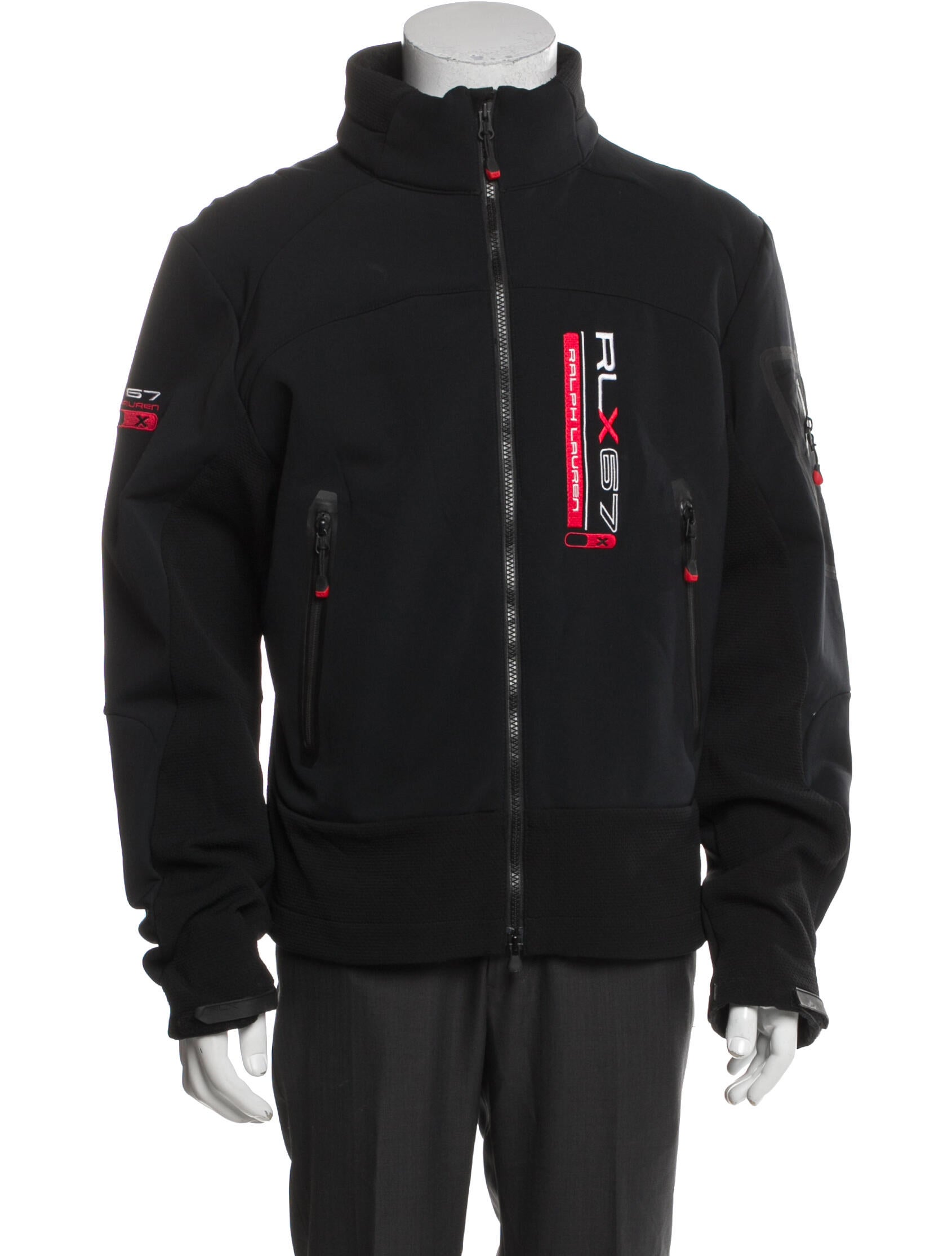 RLX by Ralph Lauren Graphic Print Moto Jacket