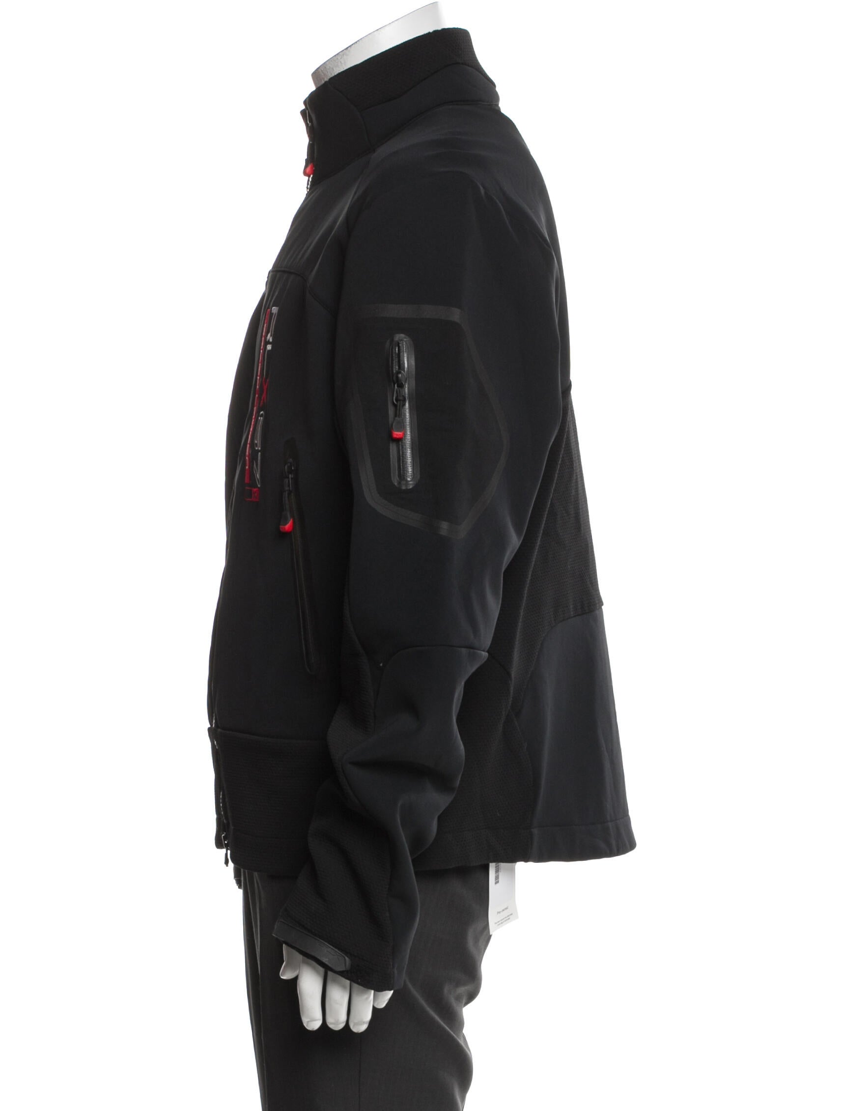 RLX by Ralph Lauren Graphic Print Moto Jacket