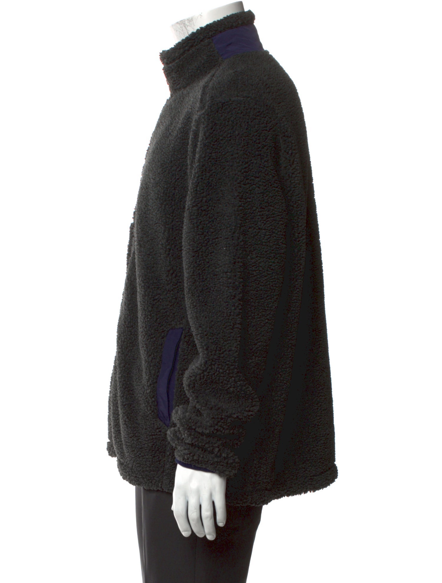 RLX by Ralph Lauren Colorblock Pattern Mock Neck Cardigan
