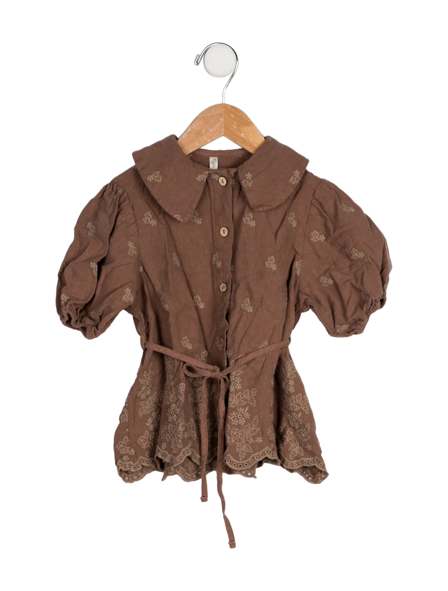 Rylee + Cru Infant Girls' Embroidered Short Sleeve Top