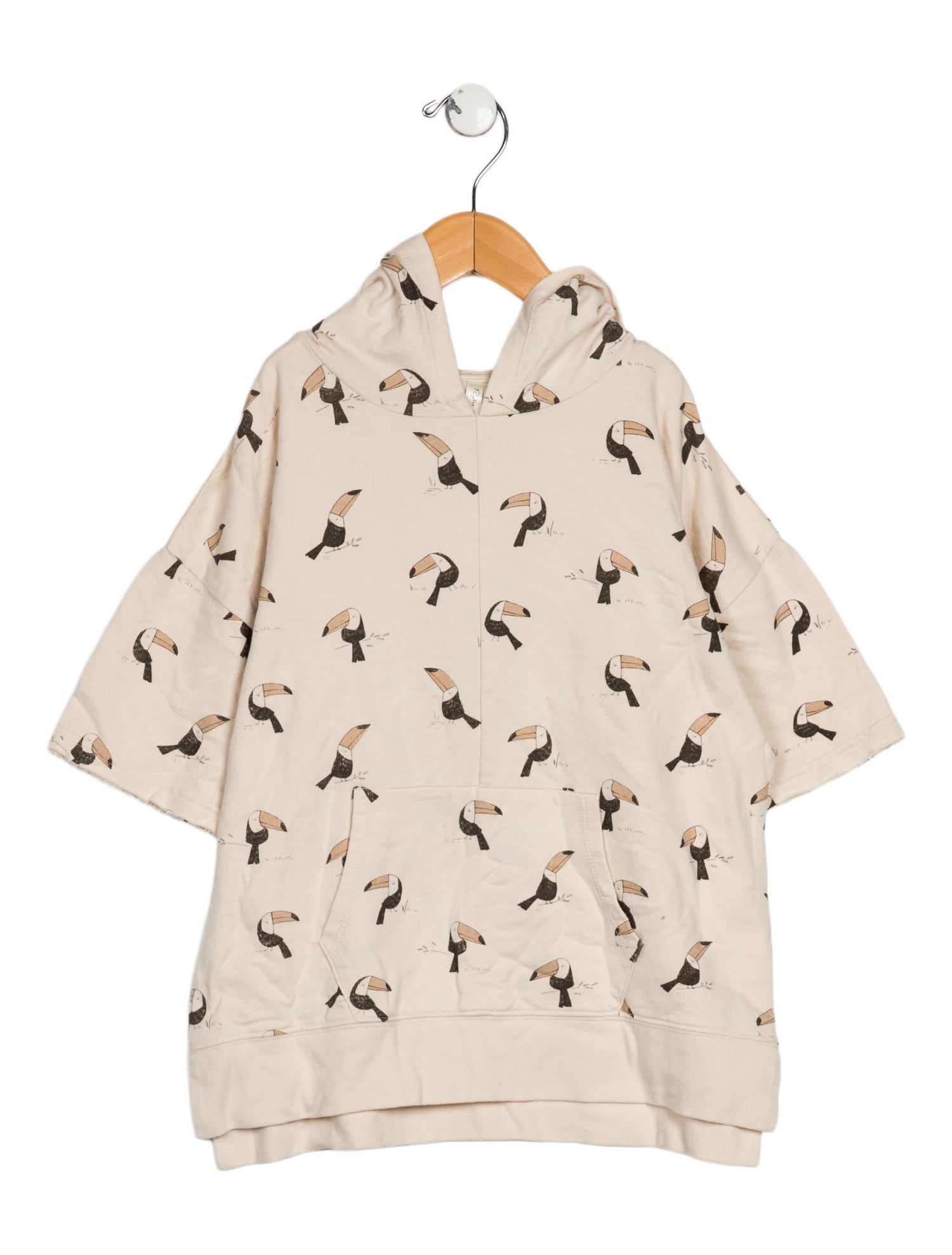 Rylee + Cru Girls' Pattern Print Short Sleeve Hooded Sweatshirt w/ Tags