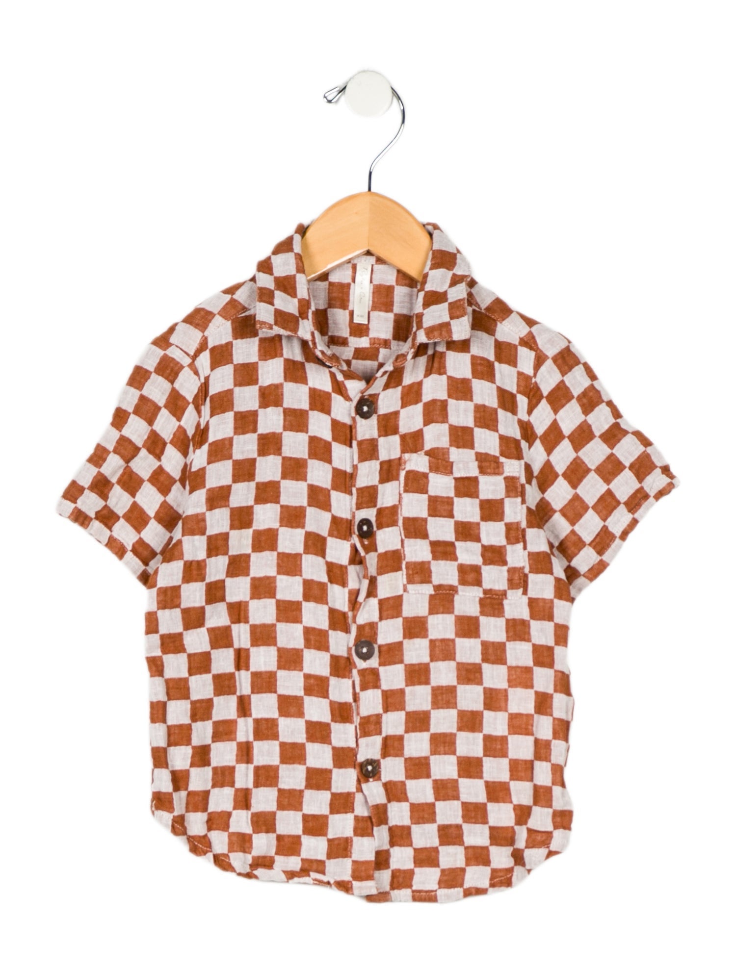 Rylee + Cru Toddler Girls' 'Checkered' Printed Button-Up Shirt