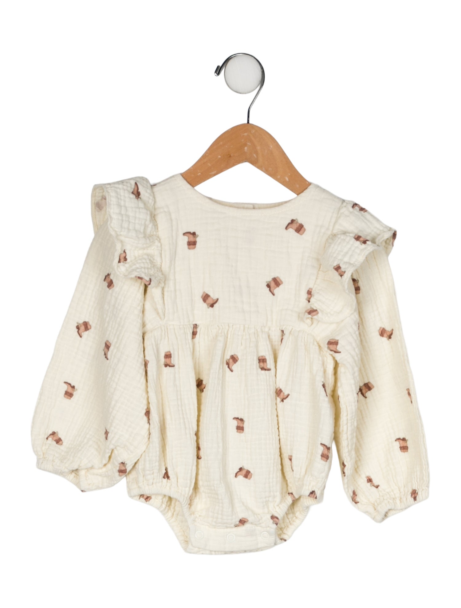 Rylee + Cru Infant Girls' Ruffled Trimmed Long Sleeve Top