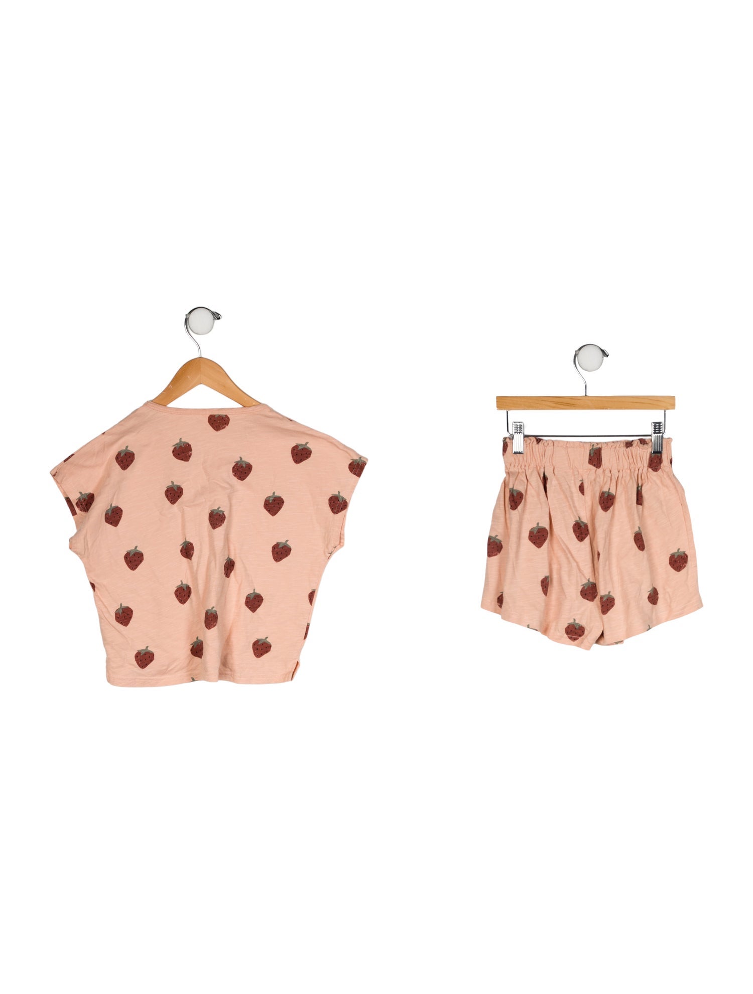 Rylee + Cru Girls' " Strawberry " Printed Short Set
