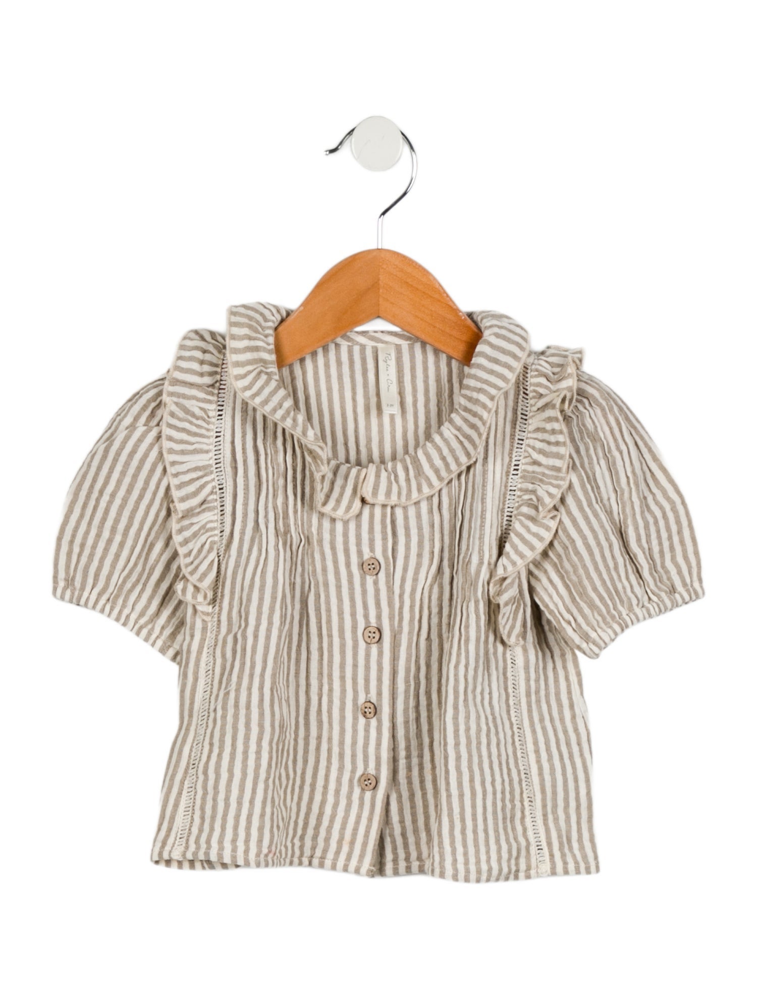Rylee + Cru Toddler Girls' Striped Short Sleeve Blouse