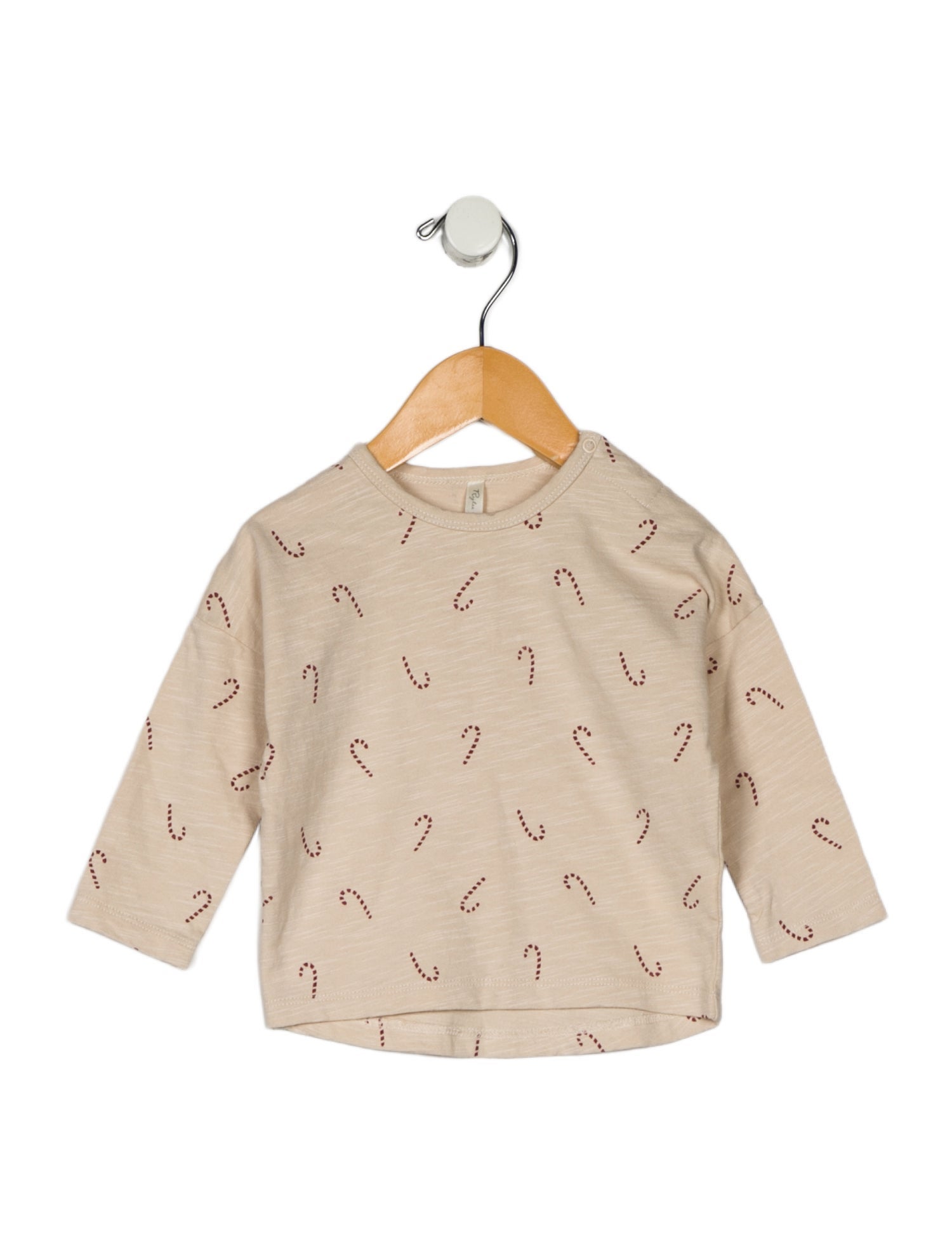 Rylee + Cru Girls Long Sleeve Candy Cane Top