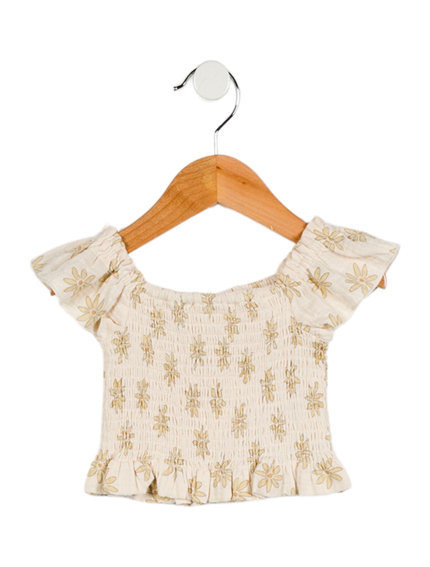 Rylee + Cru Toddler Girls' Pattern Print Off The Shoulder Top w/ Tags