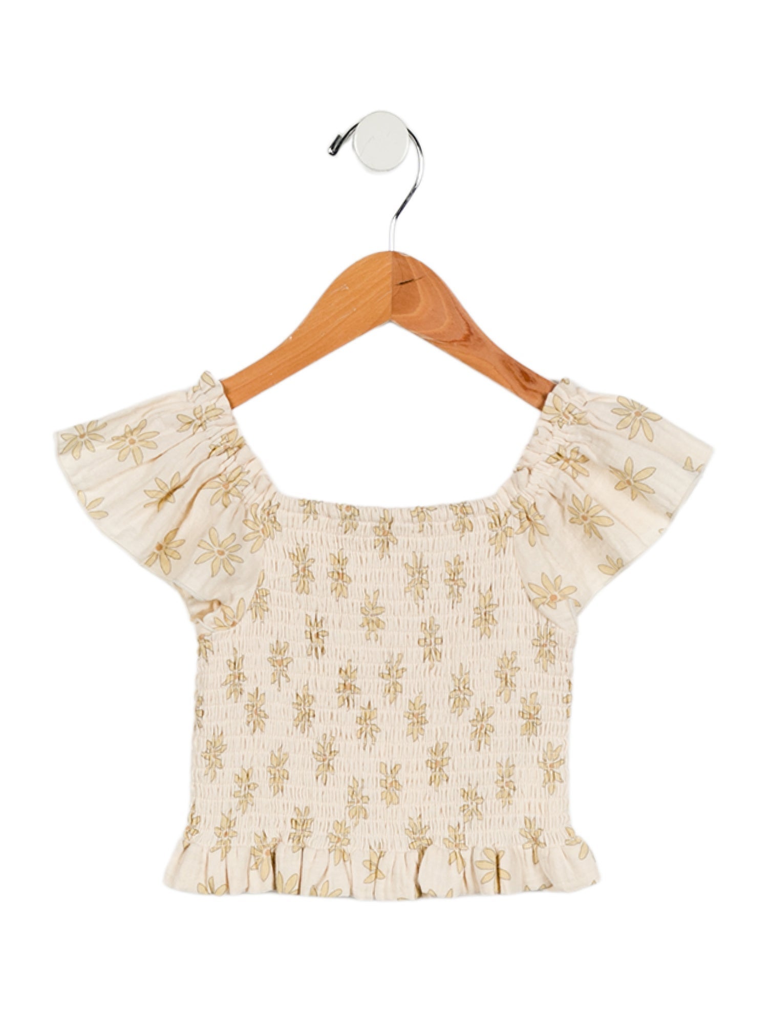 Rylee + Cru Girls' Pattern Print Off The Shoulder Top w/ Tags