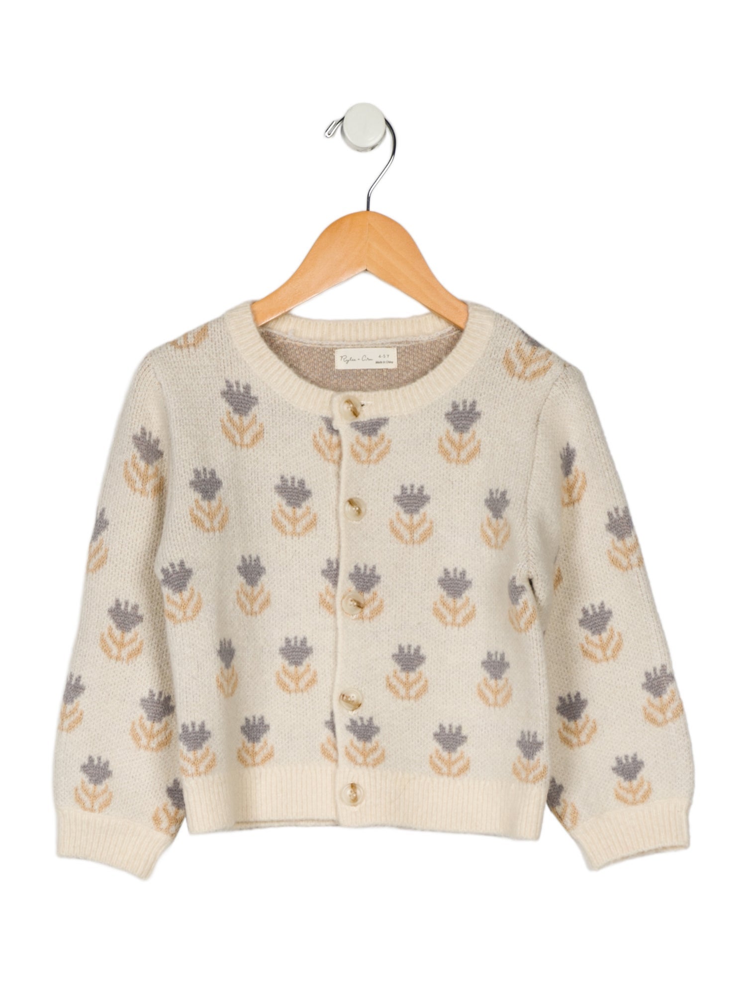 Rylee + Cru Toddler Girls' Patterned Knit Cardigan