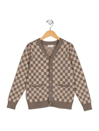 Rylee + Cru Kids' Checker Print Cardigan