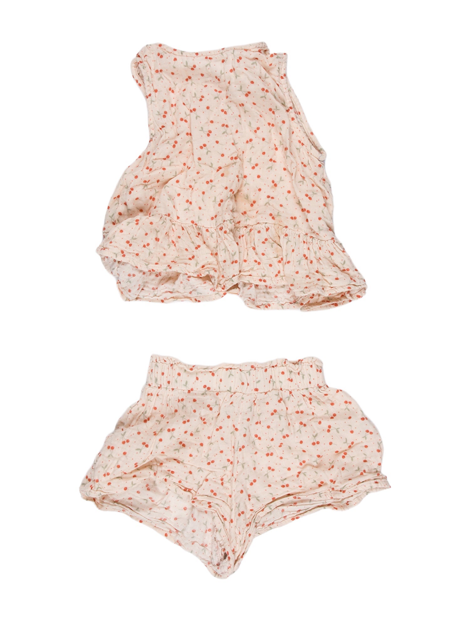Rylee + Cru Girls' Cherry Print Short Set