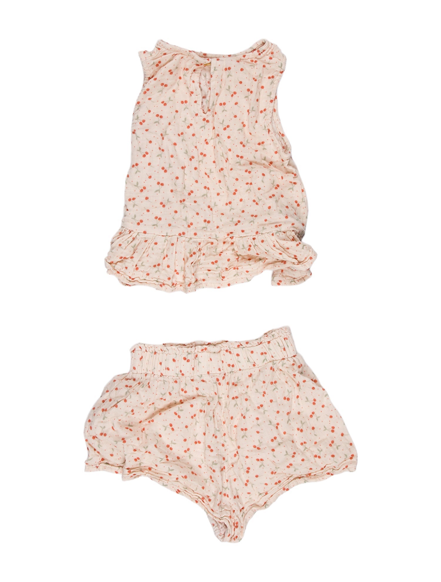 Rylee + Cru Girls' Cherry Print Short Set