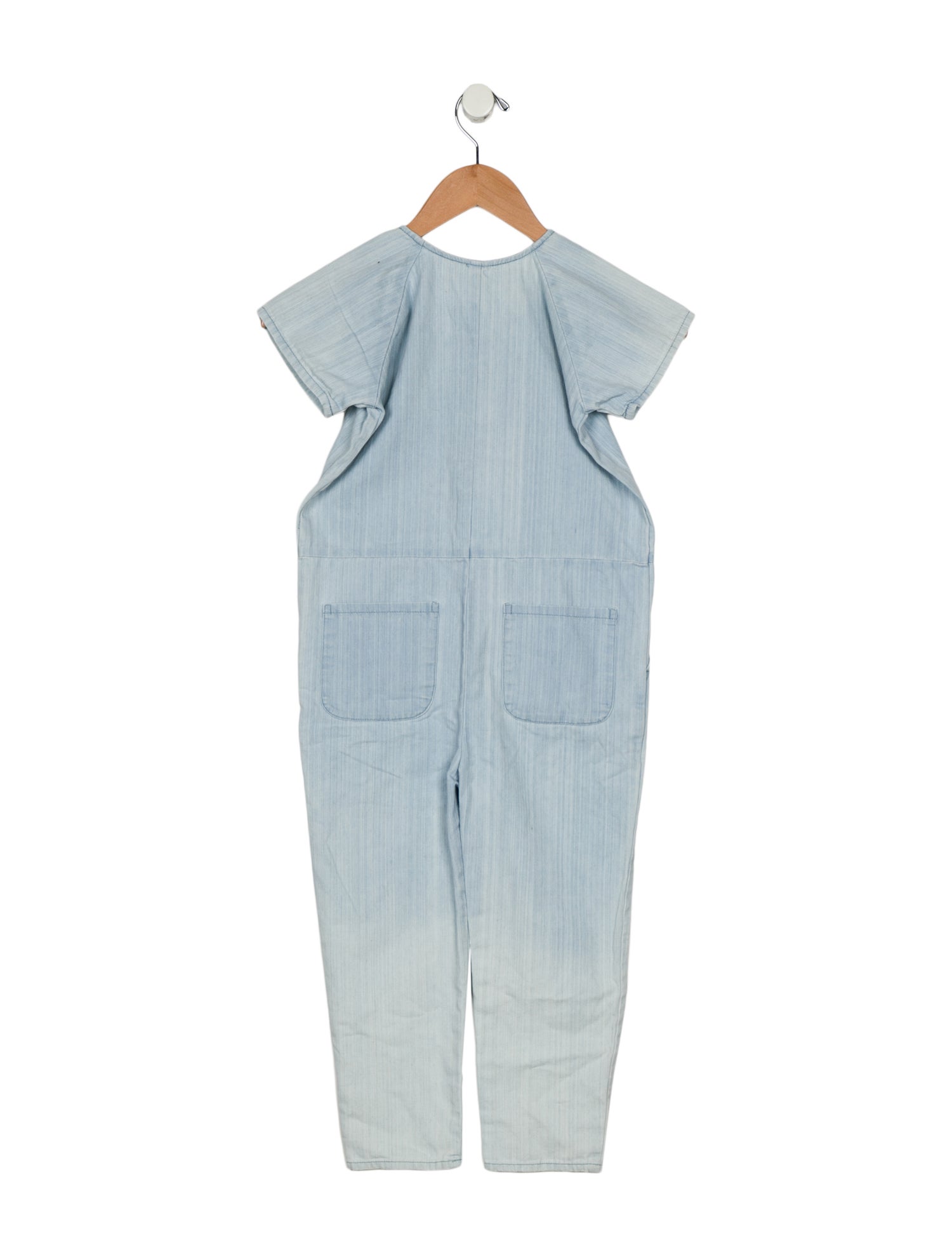 Rylee + Cru Girls' Denim Short Sleeve Jumpsuit