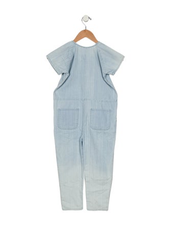 Rylee + Cru Girls' Denim Short Sleeve Jumpsuit