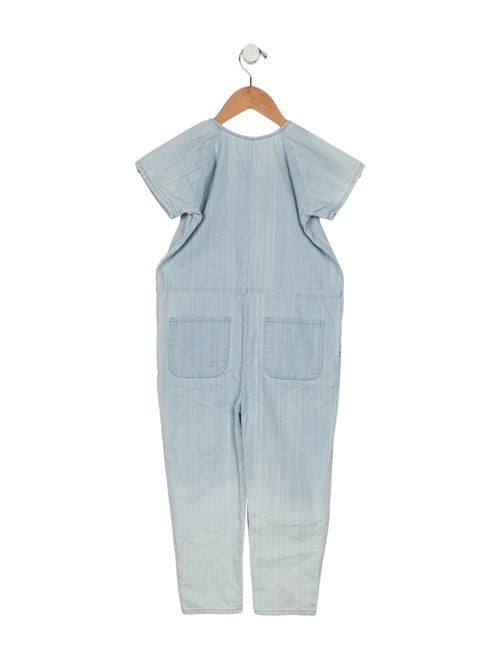 Rylee + Cru Girls' Denim Short Sleeve Jumpsuit