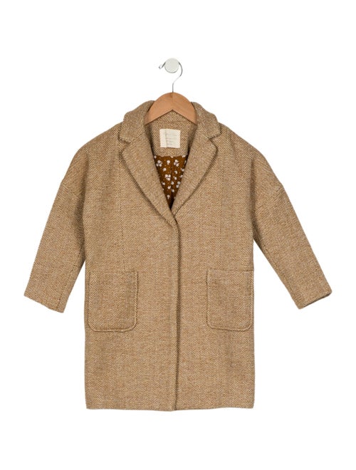Rylee + Cru Girls tan long coat