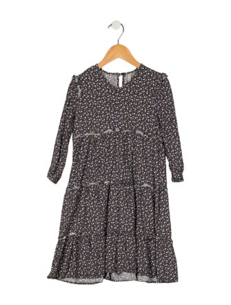 Rylee + Cru Girls' Floral Long Sleeve Dress