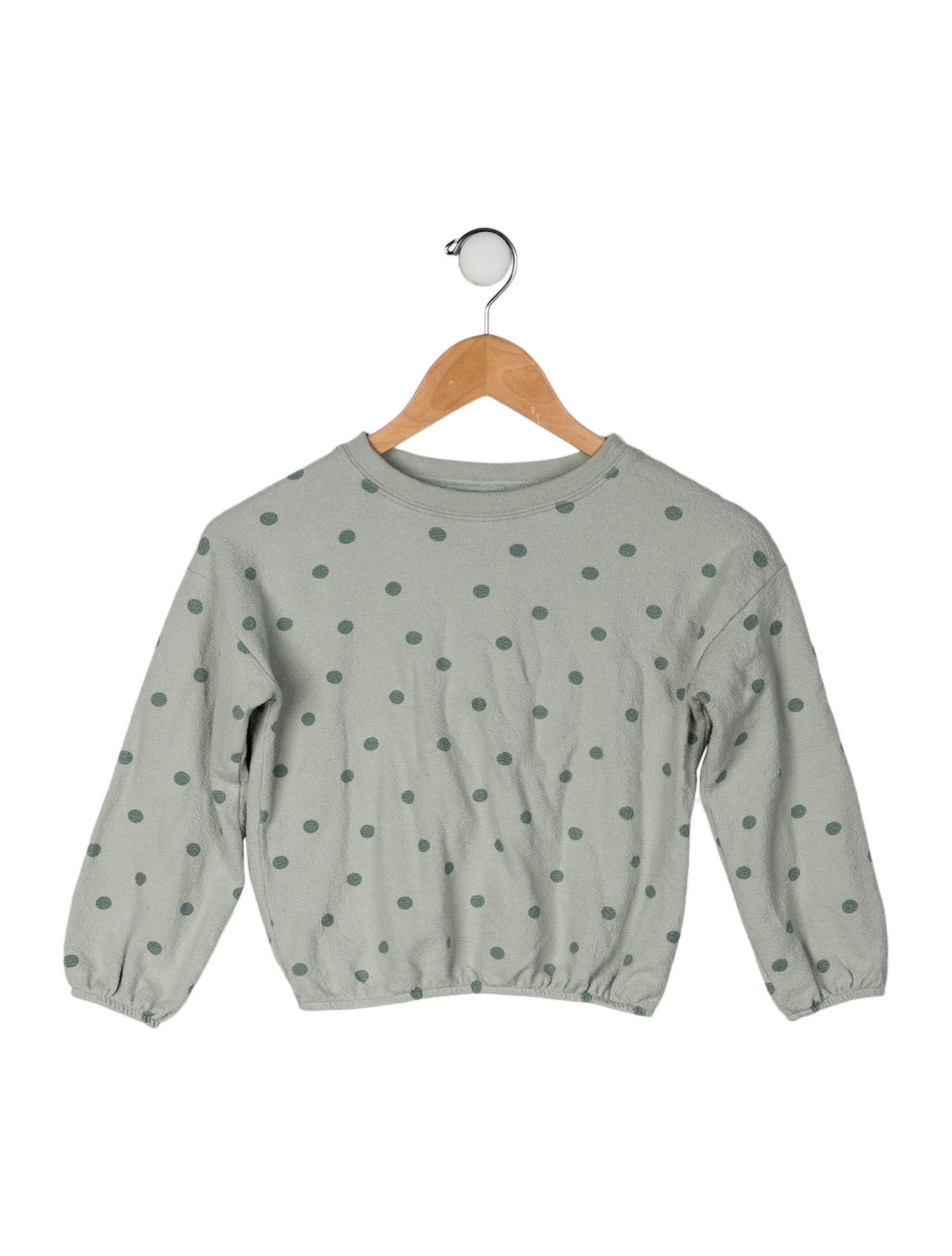 Rylee + Cru Girls' "Polka Dot " Printed Long Sleeve Top
