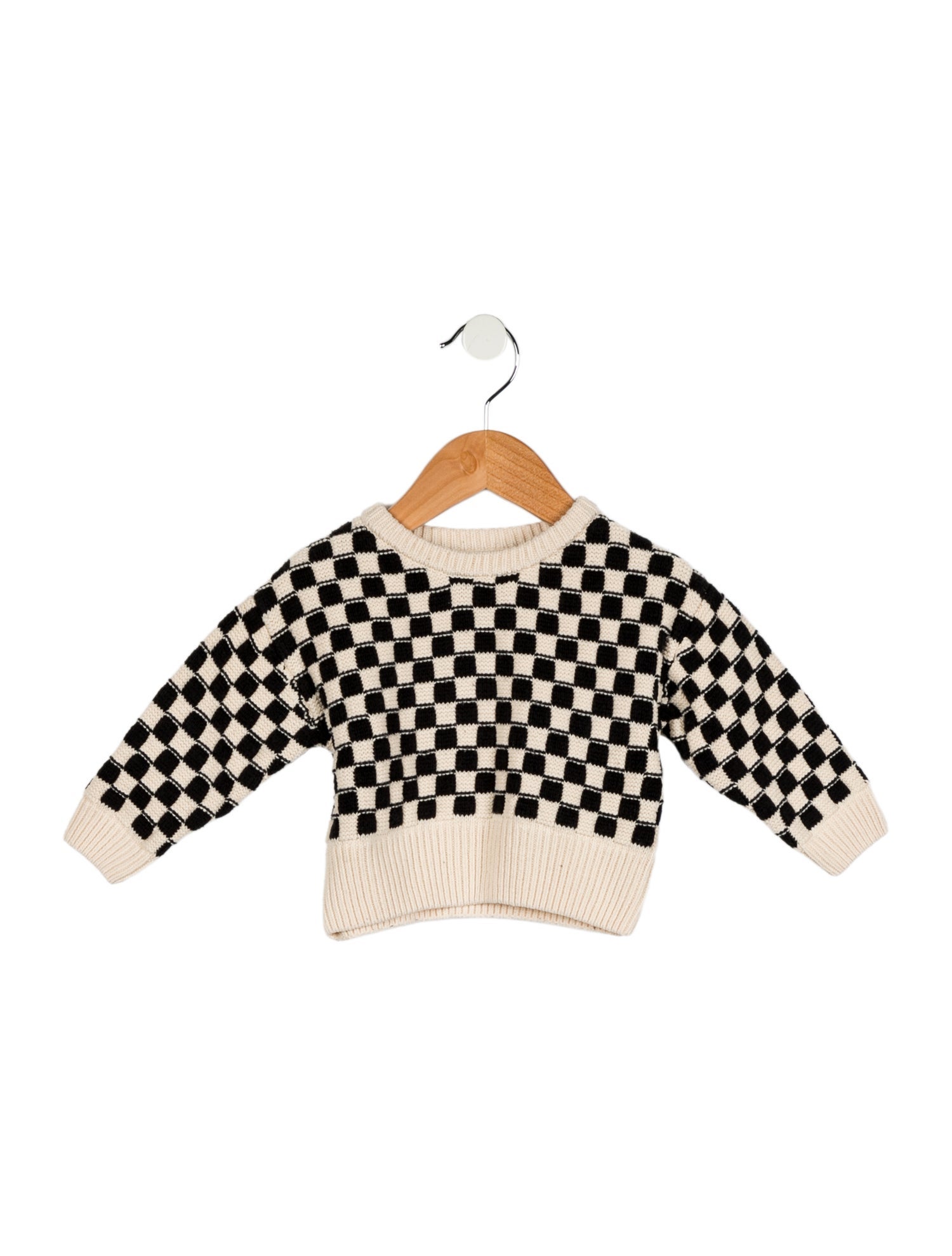 Rylee + Cru Toddler Girls' Knit Checkerboard Print Sweater