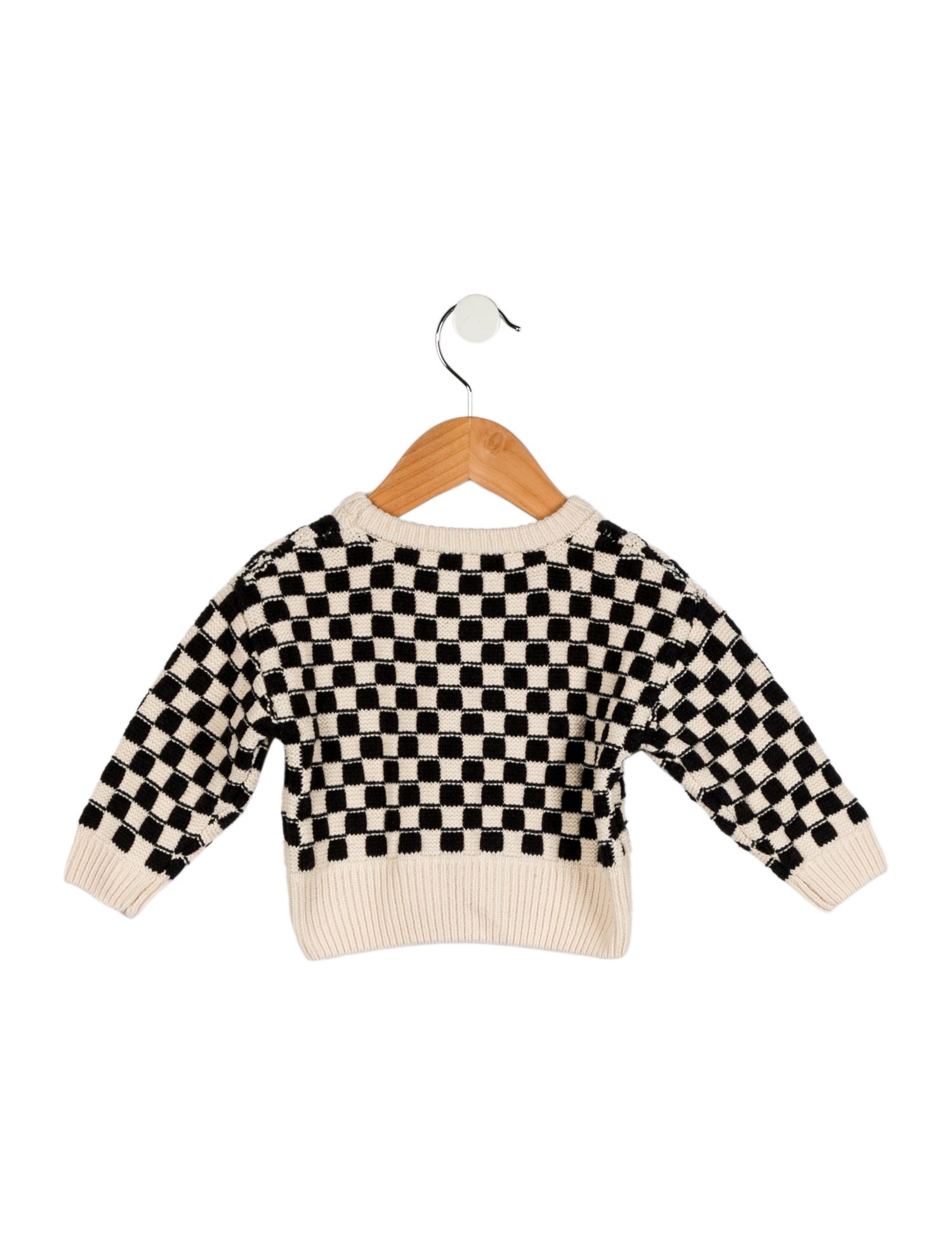 Rylee + Cru Toddler Girls' Knit Checkerboard Print Sweater