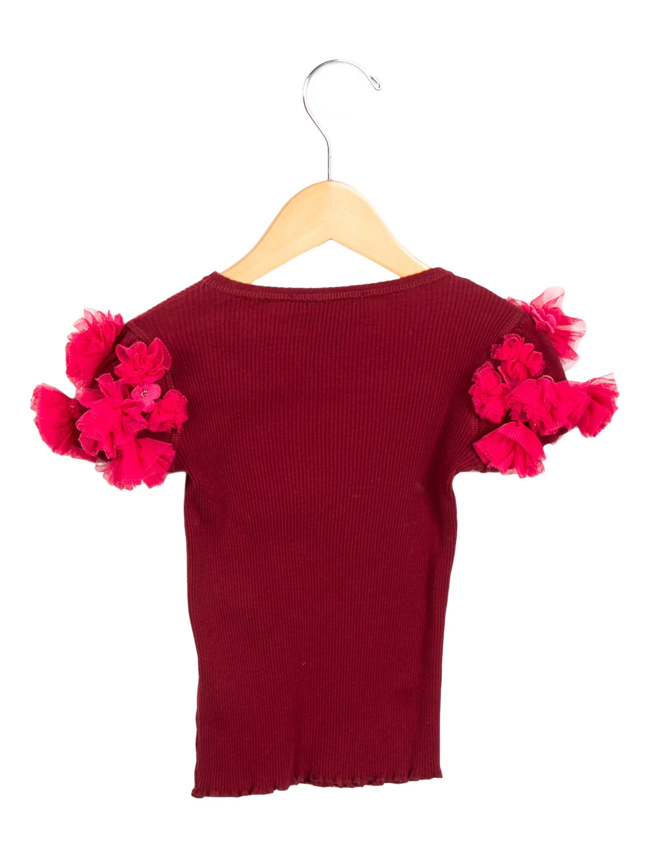 Rykiel Enfant Girls' Embellished Rib Knit Top Girls WRYKE20156