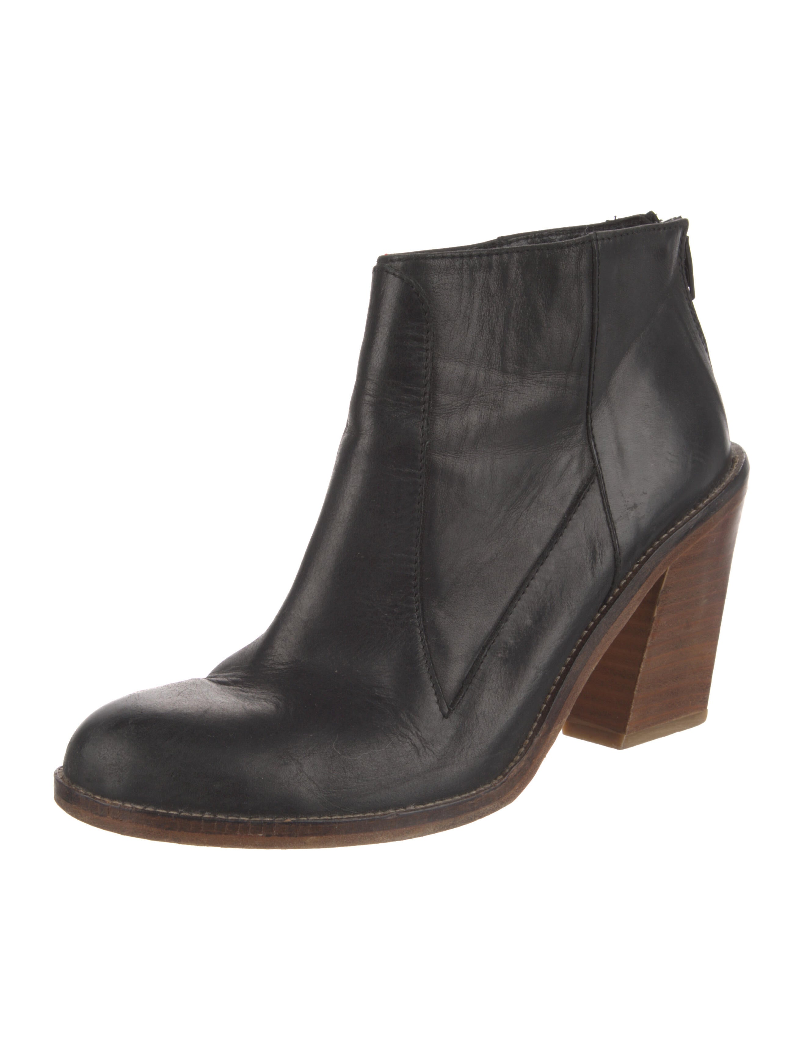Dries Van Noten Leather Boots - Gold 