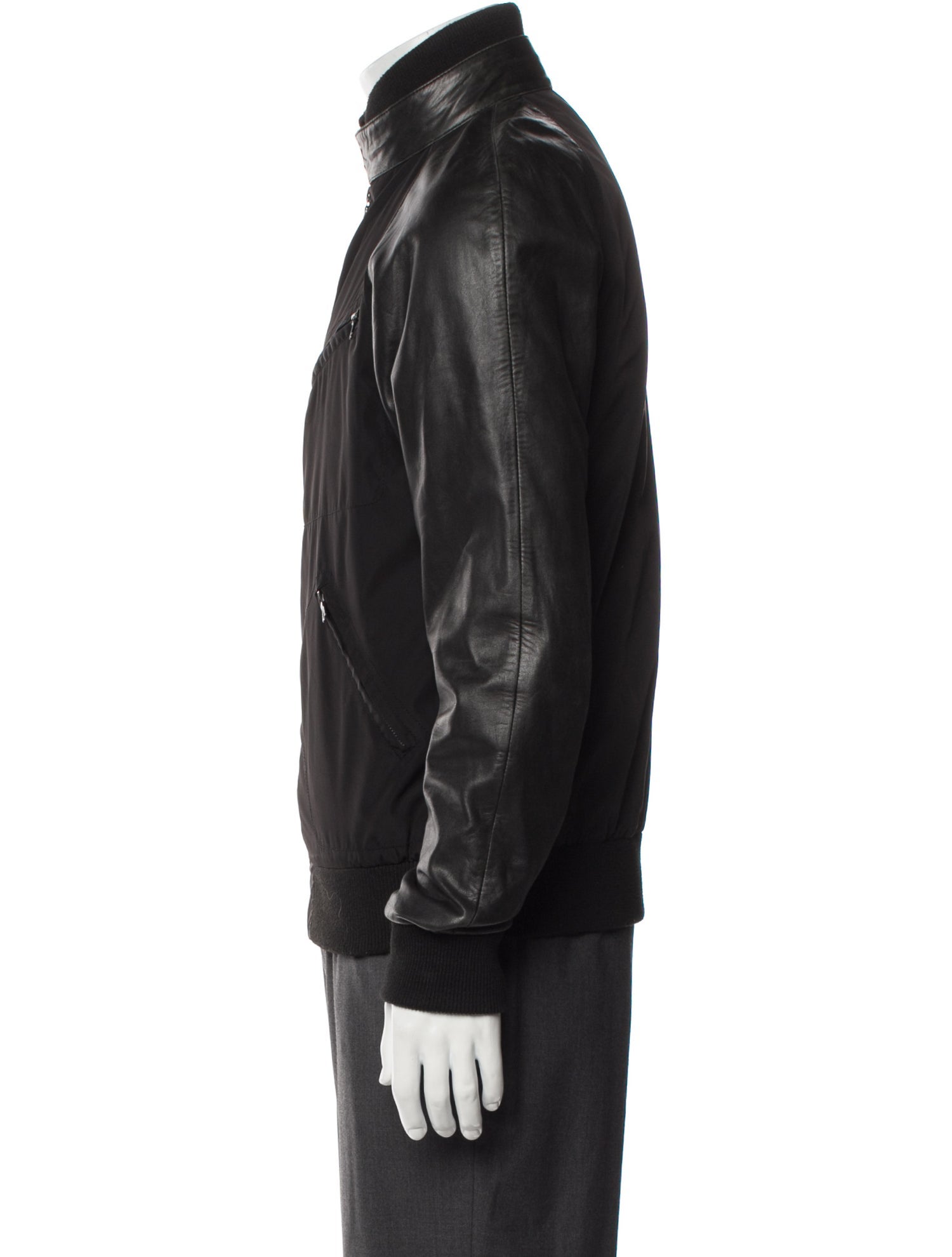 Surface to Air Lamb Leather Windbreaker