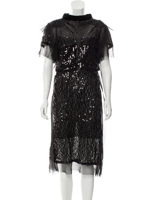Sacai 2018 Voile Dress w/ Tags Black