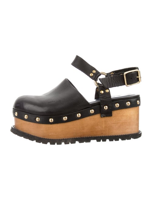 Sacai Leather Slingback Pumps Black