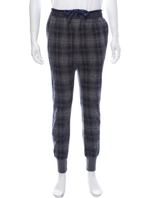Sacai Plaid Print Pants Grey