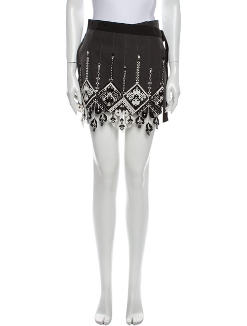 Sacai Printed Mini Shorts Grey