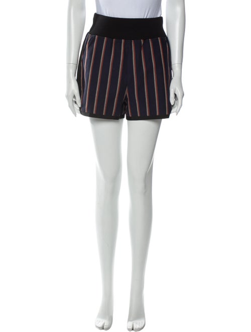 Sacai Striped Mini Shorts Blue