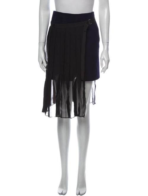 Sacai Wool Knee-Length Skirt Wool
