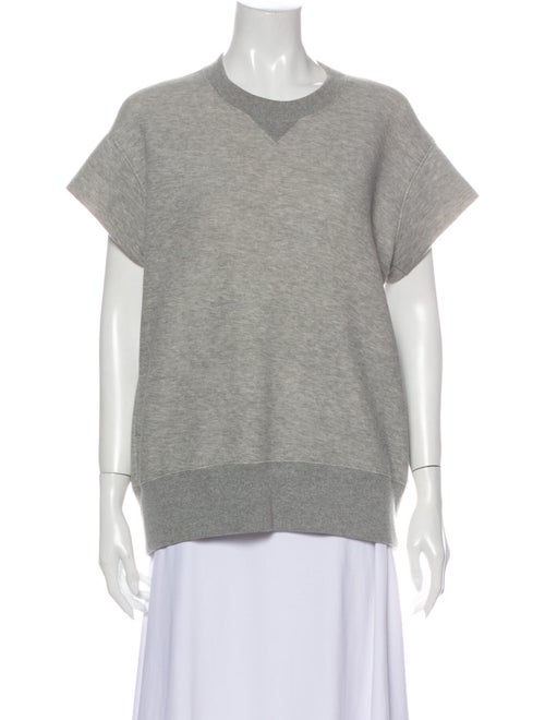 Sacai Crew Neck Crew Neck Sweatshirt Grey