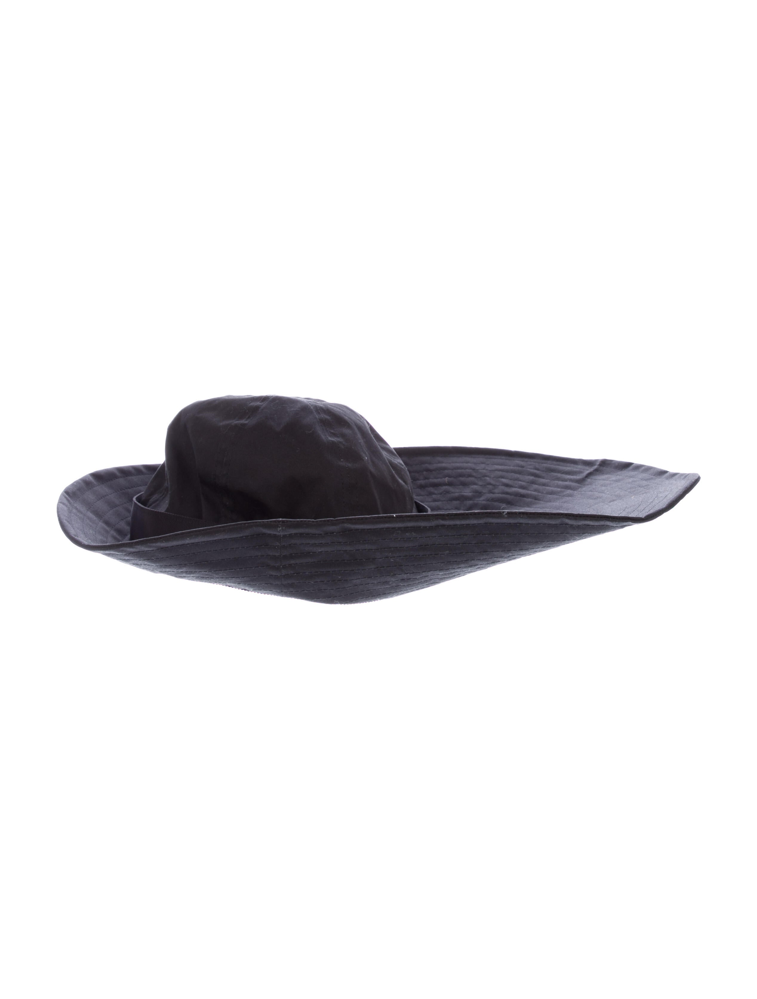 Sacai Asymmetrical Wide-Brim Hat - Black Hats, Accessories