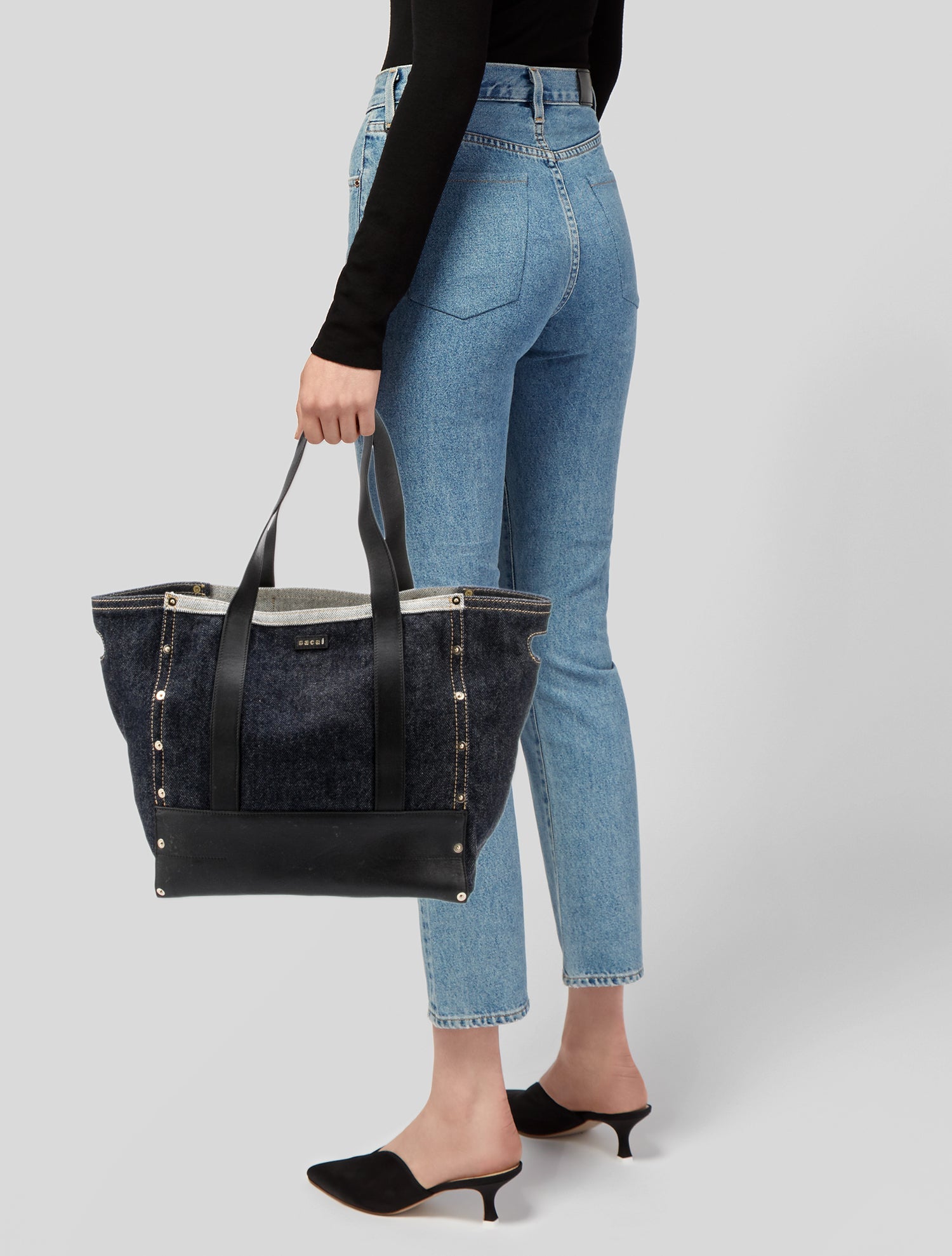 Sacai Denim Tote Bag - Blue Totes, Handbags - WS137957 | The RealReal