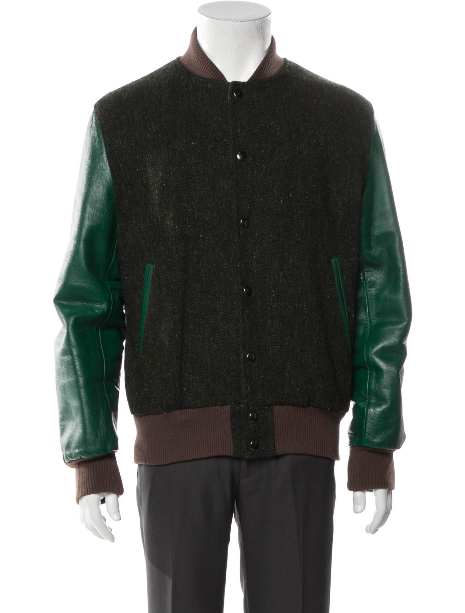 Sacai Colorblock Pattern Bomber Jacket